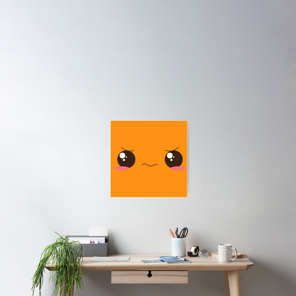  roblox confused face poster for sale by hutamaadi98 redbubble