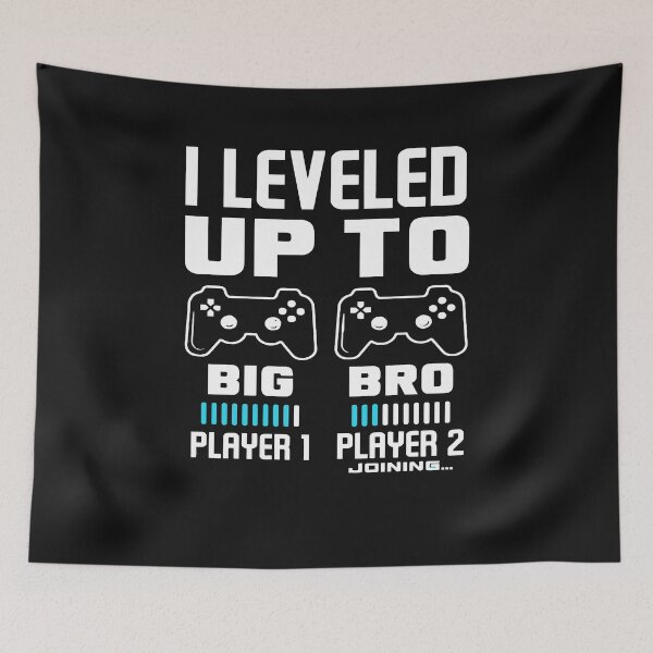 Item preview, brother leveled up announcement  designed and sold by whatsyokidswear.