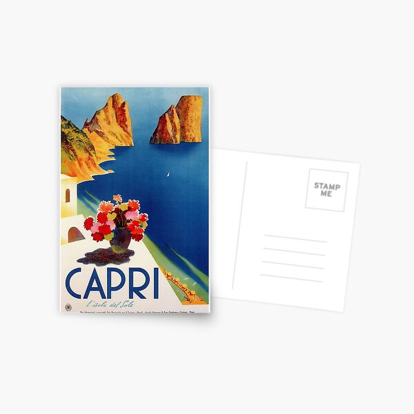 Vintage Capri Travel Postcard