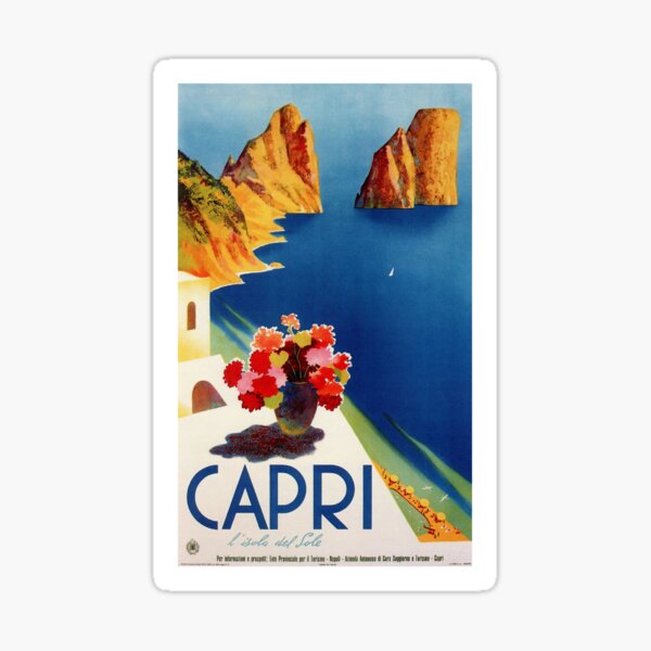 Sticker: Vintage Capri Travel