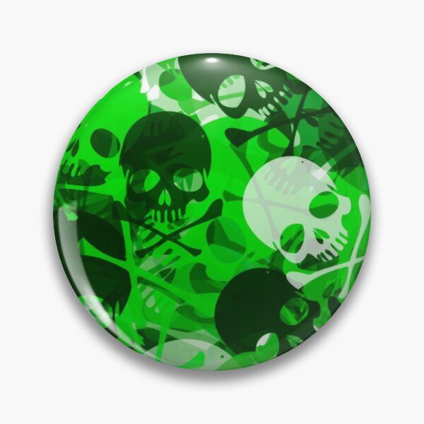 Item preview, Green skull and crossbones  designed and sold by Albert Faldet.
