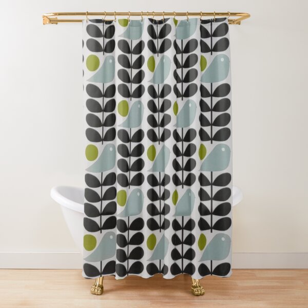 abstract multi stem birds design Shower Curtain