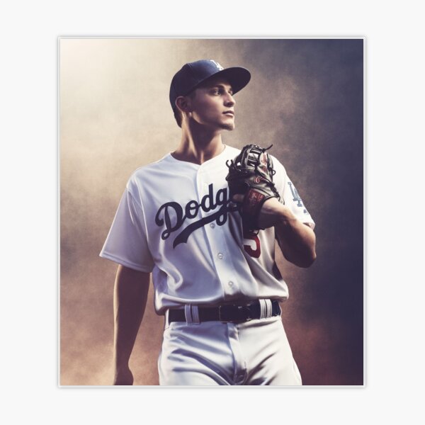 corey seager jersey number Sticker for Sale by madisonsummey