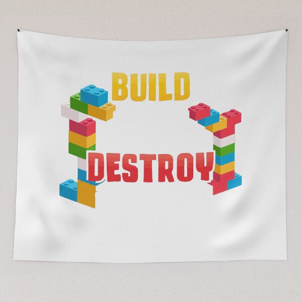 Item preview, build play destroy repeat toy blocks designed and sold by whatsyokidswear.