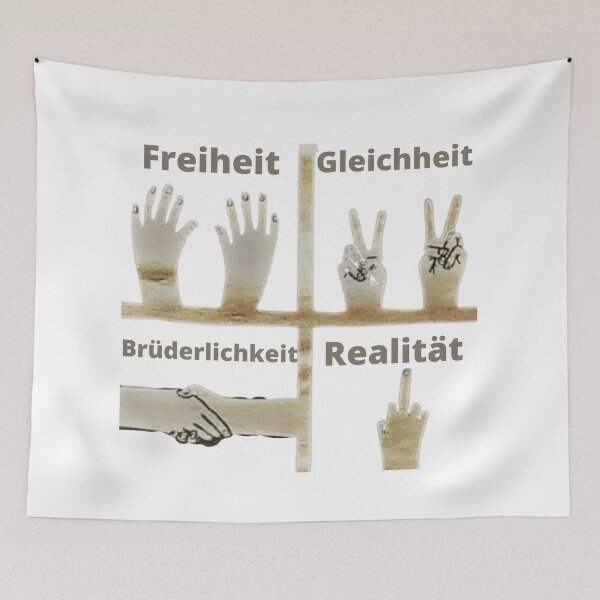 Item preview, Freiheit Gleichheit Brüderlichkeit Realität designed and sold by danaJG.