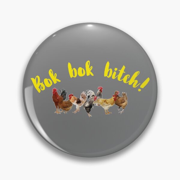 Item preview, Bok Bok Bitch -Crazy Rich Asians Chickens Design in Yellow Text designed and sold by katiekendall.