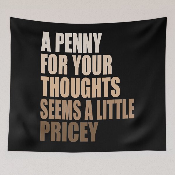 Item preview, Funny Retro A Penny For Your Thoughts Sarcastic Jokes designed and sold by RS-Collections.