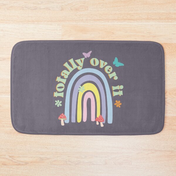 Item preview, Totally Over it Rainbow Pastel Aesthetic Cottagecore with flowers, mushrooms, butterflies and a rainbow. designed and sold by Good-Find.