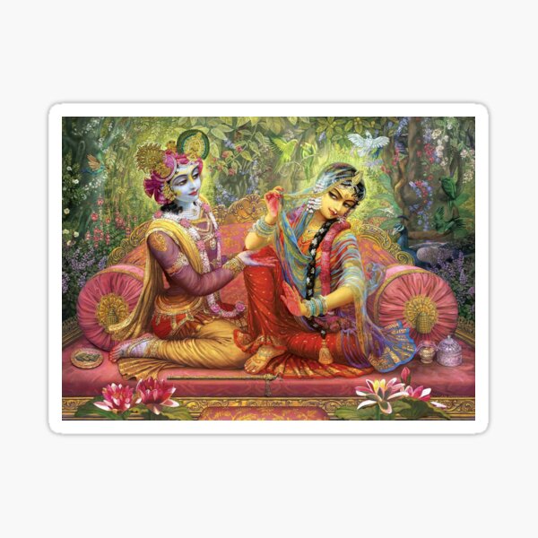 Krishna and Radha Sticker