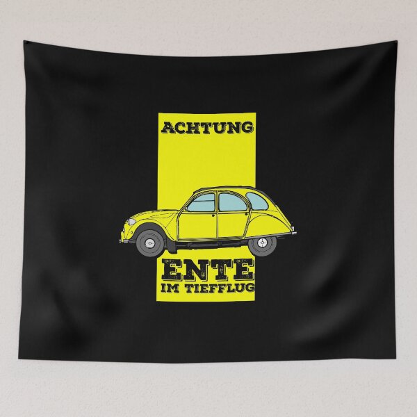 Item preview, Funny attention, duck in the low flight saying designed and sold by 2CV-Oldtimers.