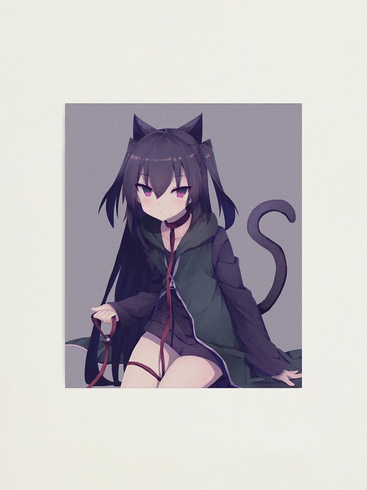 "Kawaii Anime Neko Catgirl Aesthetic Waifu Anime Girl " Photographic Print by TecchioArpit