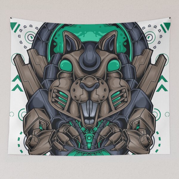 Item preview, Squirrel Gunman Mutant designed and sold by STICKERSAUCE.
