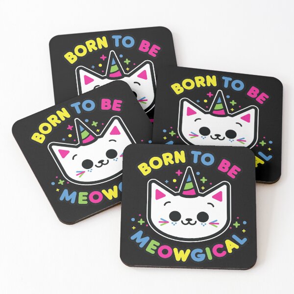 Item preview, Born To Be Meowgical Unicorn Kitty Cat designed and sold by KittyCotton.