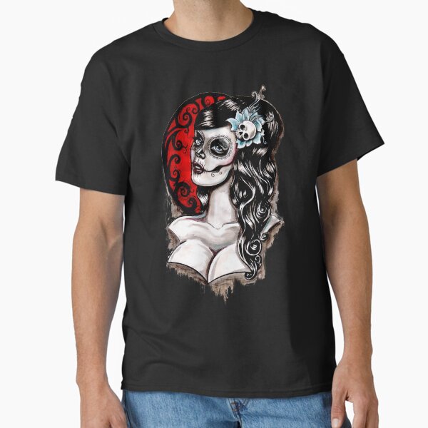 Item preview, Day of the dead pinup tattoo designed and sold by Isobel Von Finklestein.