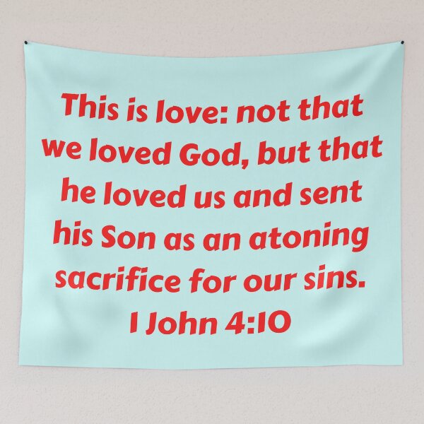 Item preview, Bible Verse 1 John 4:10 designed and sold by Prayingwarrior.