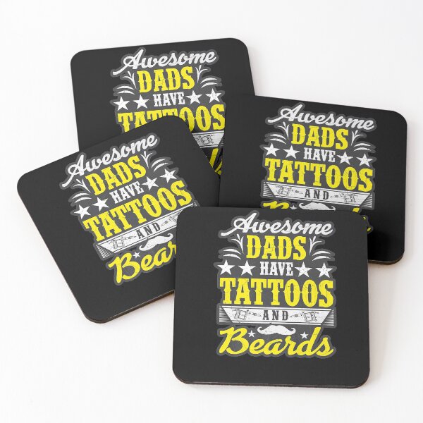 Item preview, Mens Awesome Dads Have Tattoos And Beards T-Shirt designed and sold by HammonArt.