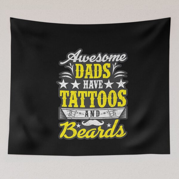 Item preview, Mens Awesome Dads Have Tattoos And Beards T-Shirt designed and sold by HammonArt.