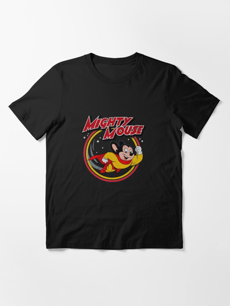 MIGHTY MOUSE POWER Distressed  T-Shirt  camiseta cotton officially licensed 