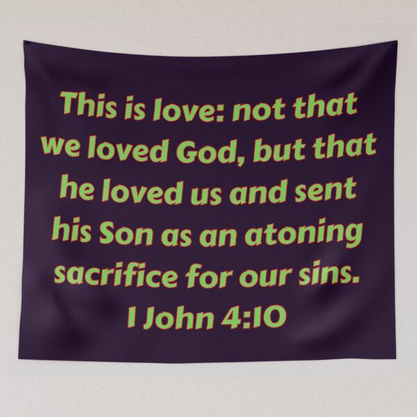 Item preview, Bible Verse 1 John 4:10 designed and sold by Prayingwarrior.