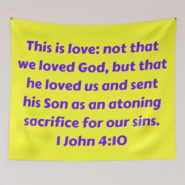 Item preview, Bible Verse 1 John 4:10 designed and sold by Prayingwarrior.