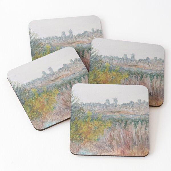 Item preview, Jerusalem Overlook, watercolor by Haya Yagel designed and sold by EsterKarenAida.