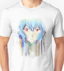 Camiseta ajustada Ayanami Rei Evangelion Anime Tra Pintura Digital