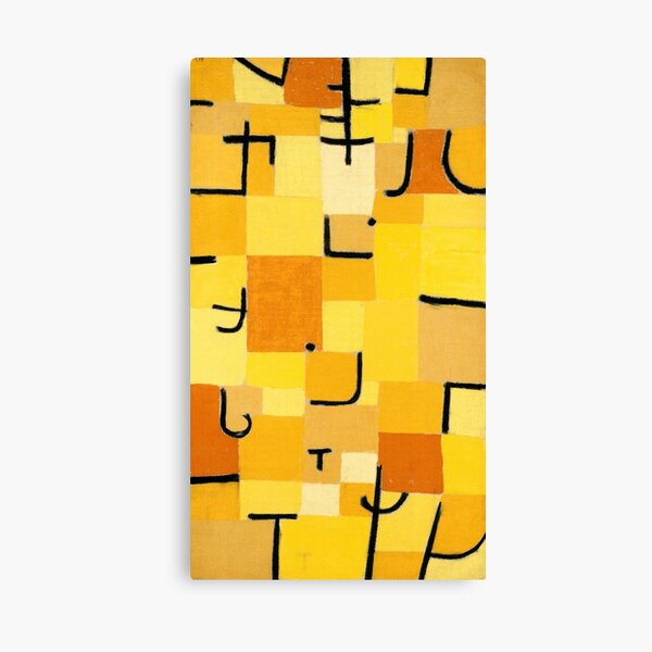 Sign in yellow, 1937 by Paul Klee Canvas Print
