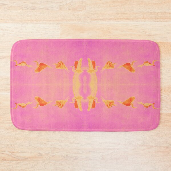 Item preview, Elegance in the Air Flying Heron Pink and Orange  Étienne-Jules Marey designed and sold by SpiritGifts.