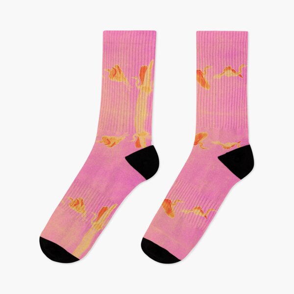 Item preview, Elegance in the Air Flying Heron Pink and Orange  Étienne-Jules Marey designed and sold by SpiritGifts.