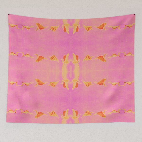 Item preview, Elegance in the Air Flying Heron Pink and Orange  Étienne-Jules Marey designed and sold by SpiritGifts.