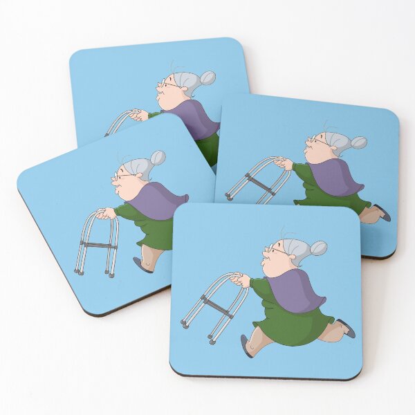 Item preview, Old Woman Running with Walker designed and sold by Yael Weiss.