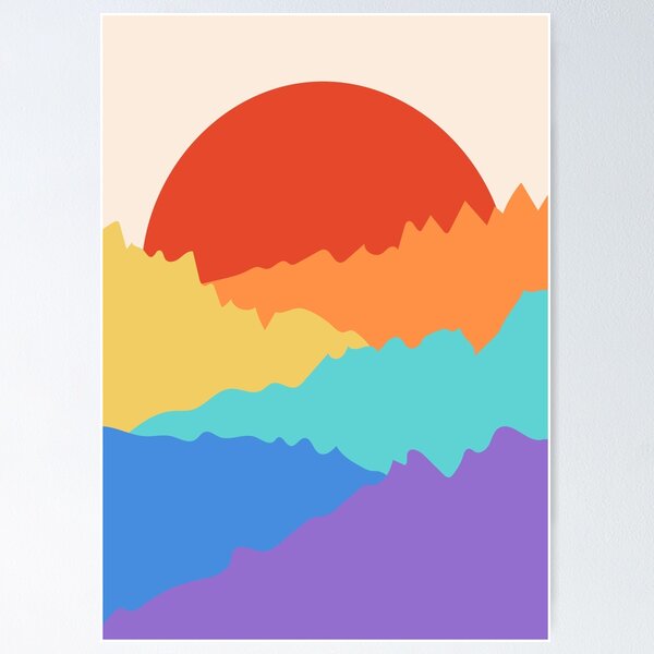 Aperçu de l'œuvre lgbtq pride merch art mural décor illustration drapeau arc-en-ciel créée et vendue par MaMoAn.