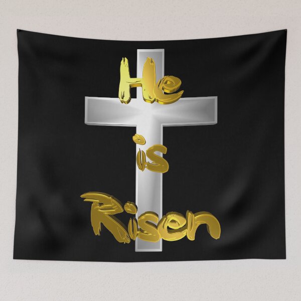 Item preview, He is Risen Silver Cross designed and sold by toddbrooney.