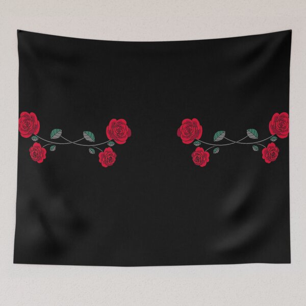 Item preview, Red flower in black  designed and sold by ENJoooY.