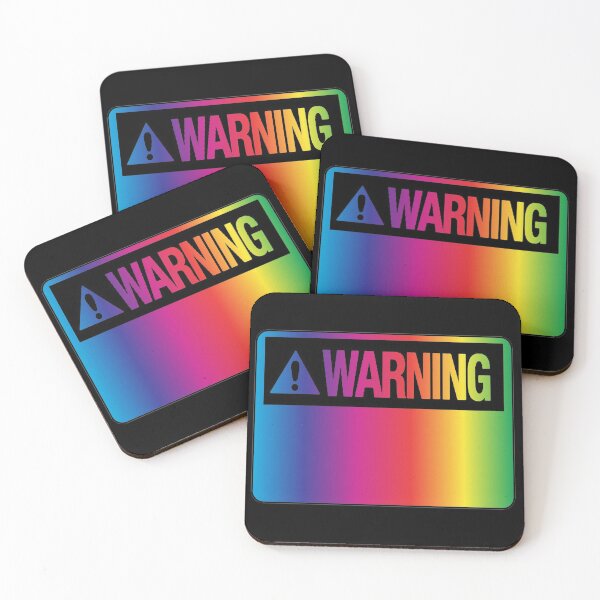 Item preview, Blank Rainbow Warning Hazard Sign designed and sold by everything4eva.