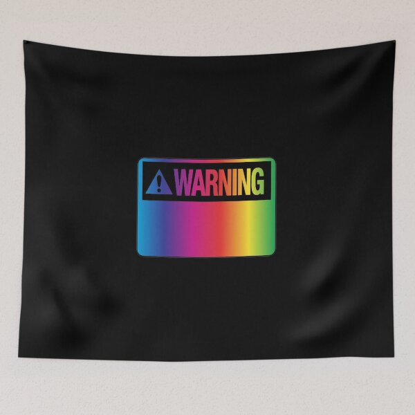 Item preview, Blank Rainbow Warning Hazard Sign designed and sold by everything4eva.
