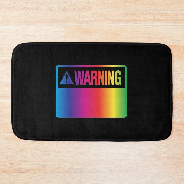 Item preview, Blank Rainbow Warning Hazard Sign designed and sold by everything4eva.