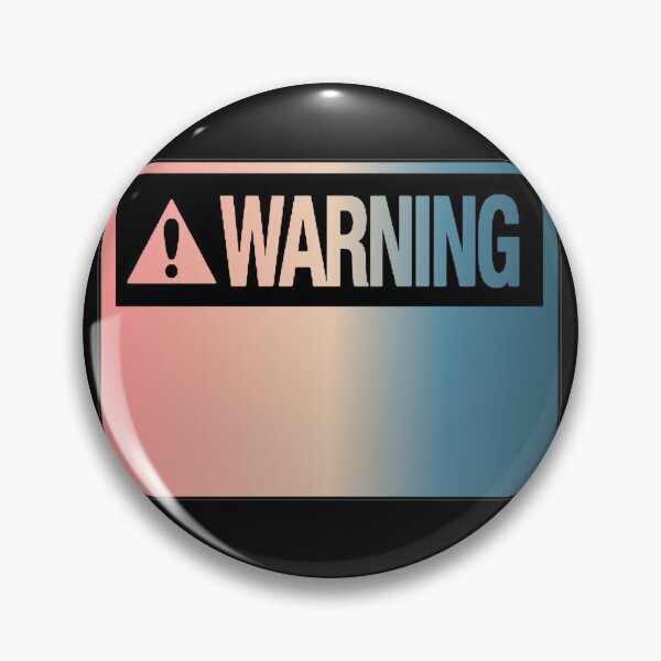 Item preview, Blank Pink Blue Gradient Warning Hazard Sign designed and sold by everything4eva.