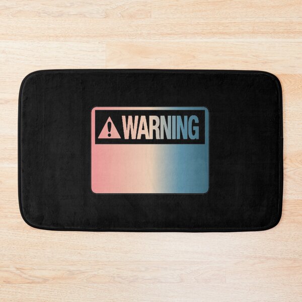 Item preview, Blank Pink Blue Gradient Warning Hazard Sign designed and sold by everything4eva.