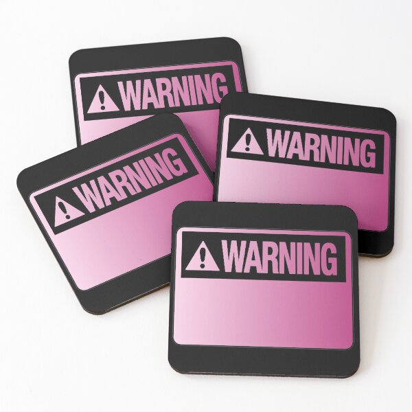 Item preview, Blank Pink Warning Hazard Sign designed and sold by everything4eva.