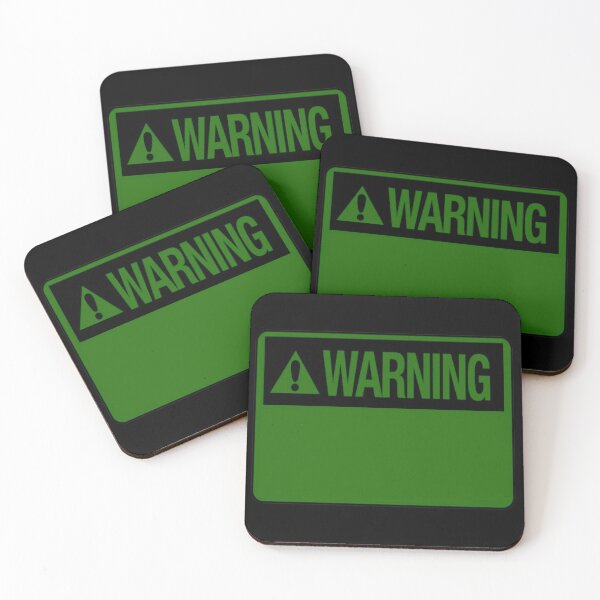 Item preview, Blank Dark Green Warning Hazard Sign designed and sold by everything4eva.