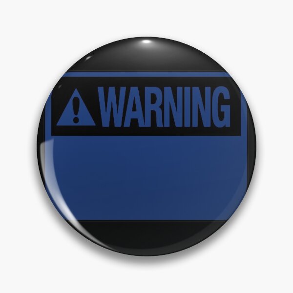 Item preview, Blank Dark Blue Warning Hazard Sign designed and sold by everything4eva.