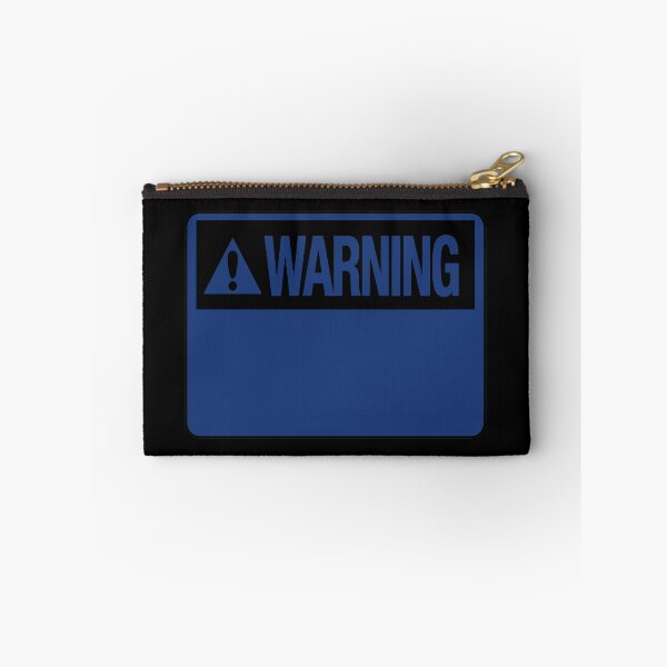 Item preview, Blank Dark Blue Warning Hazard Sign designed and sold by everything4eva.