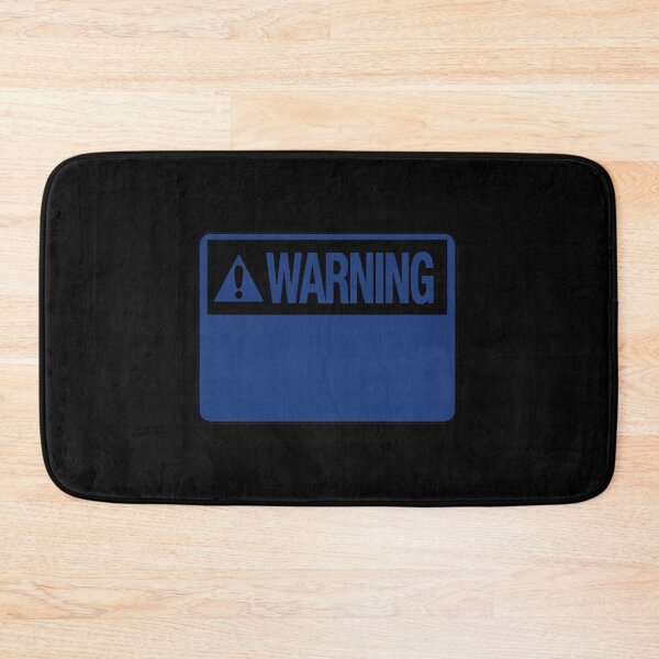 Item preview, Blank Dark Blue Warning Hazard Sign designed and sold by everything4eva.