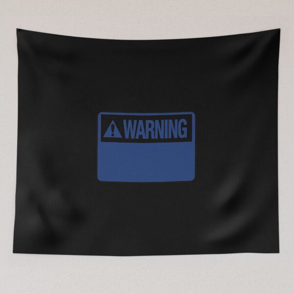 Item preview, Blank Dark Blue Warning Hazard Sign designed and sold by everything4eva.