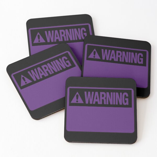 Item preview, Blank Dark Purple Warning Hazard Sign designed and sold by everything4eva.