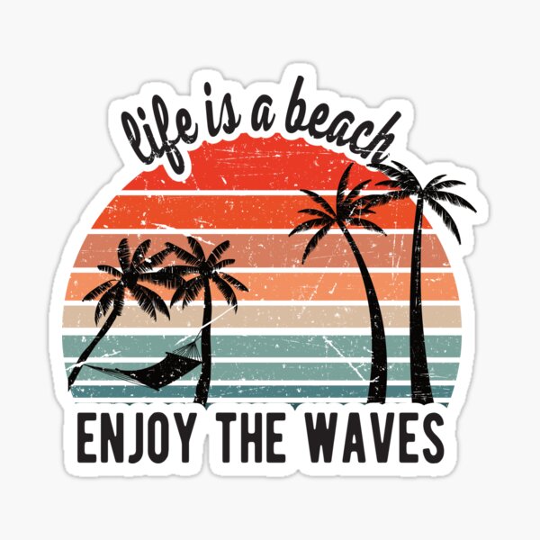 Life's A Beach Vinyl Car Decals Life's A Beach Enjoy The Waves Signage Window Decal Beach Sticker Beach Decal Car Decal