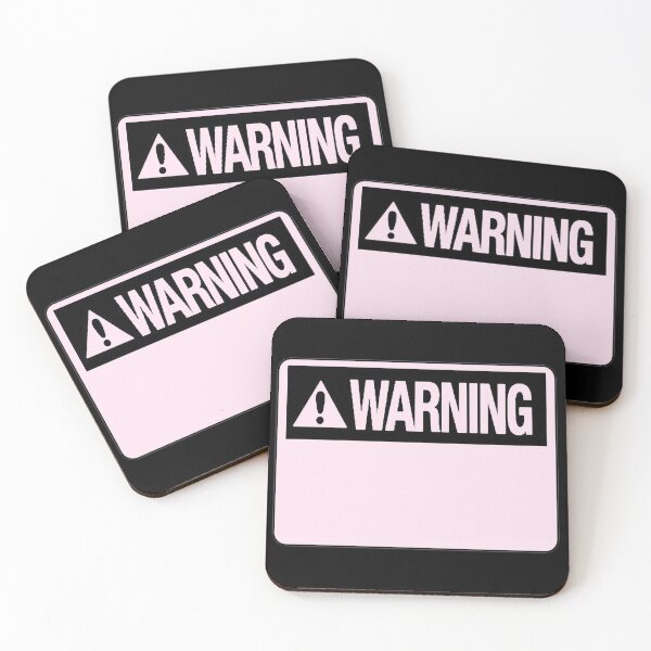 Item preview, Blank Pastel Pink Warning Hazard Sign designed and sold by everything4eva.