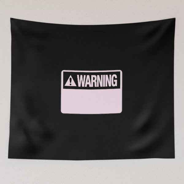 Item preview, Blank Pastel Pink Warning Hazard Sign designed and sold by everything4eva.