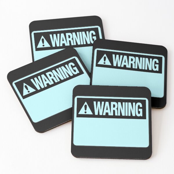 Item preview, Blank Pastel Blue Warning Hazard Sign designed and sold by everything4eva.
